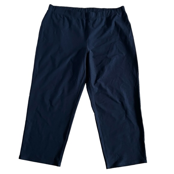 Eileen Fisher Plus Size 2X System Pull On Washable Crepe Straight Ankle Pants - Picture 2 of 6